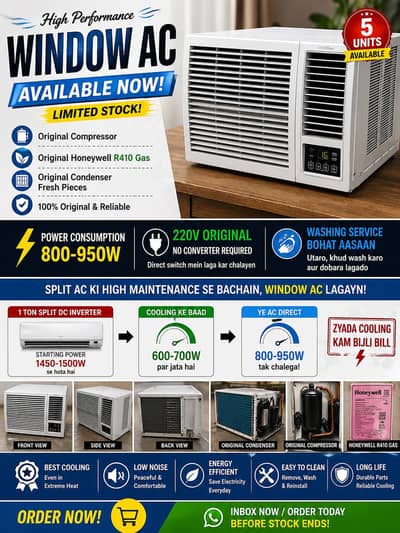 windows ac 10/10 condition original 0.75 ton