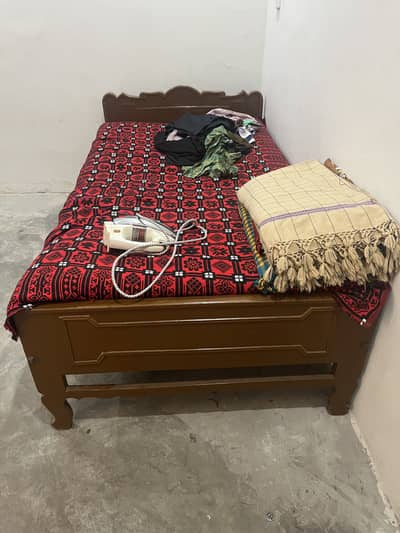 Single bed pure wood