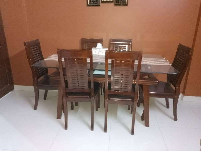 Dining table with six chairs 0