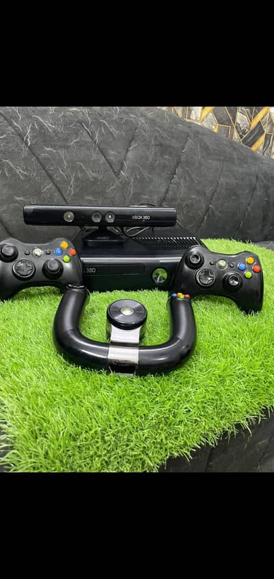 XBox 360 with complete accessories.