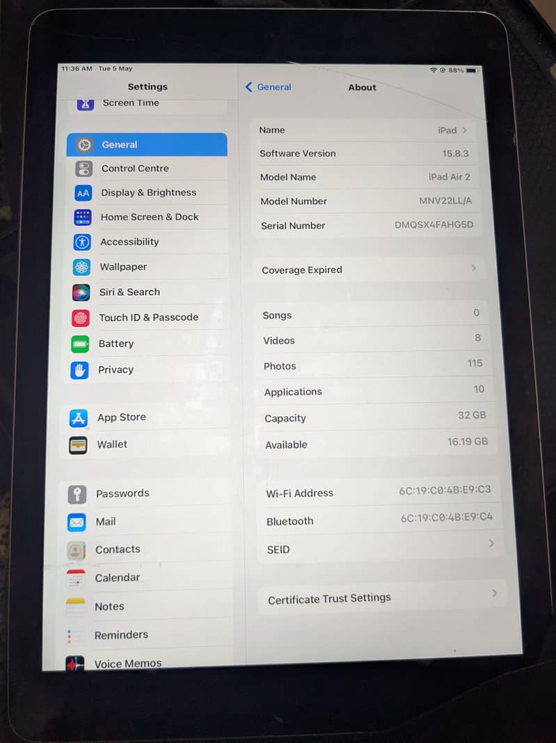ipad Air 2  32gb 4