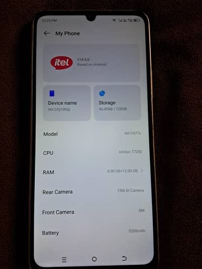 itel city 100 6+12/128 official pta approved