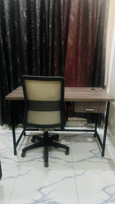 Computer table with chair