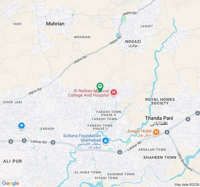 Ghaznavi Garden, Farash Town, near ISI Buildings, wide streets, all facilities will be provided, plots from 3 marla to 1 kanal are being sold, 30 feet to 40 feet road has been given. islamabad