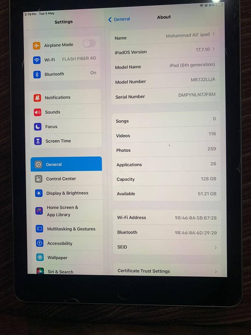 Ipad 6th generation 6