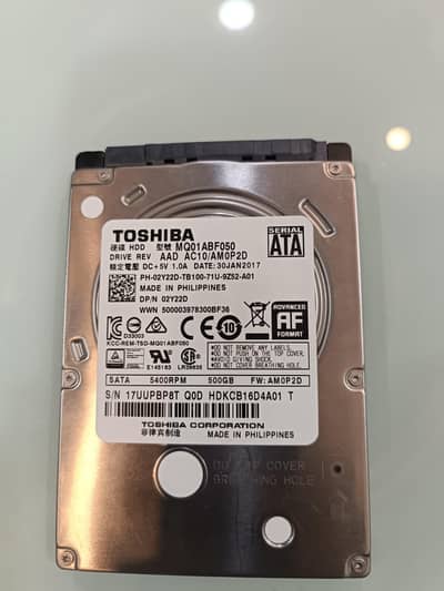 500 GB internal hard drive