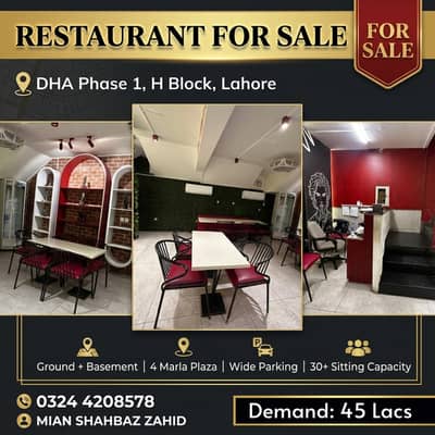 Restaurant for sale/Business setup for sale/Running Business for Sale/