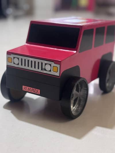 pure wodeen Hand maded Hummer money box model for saving, decorations