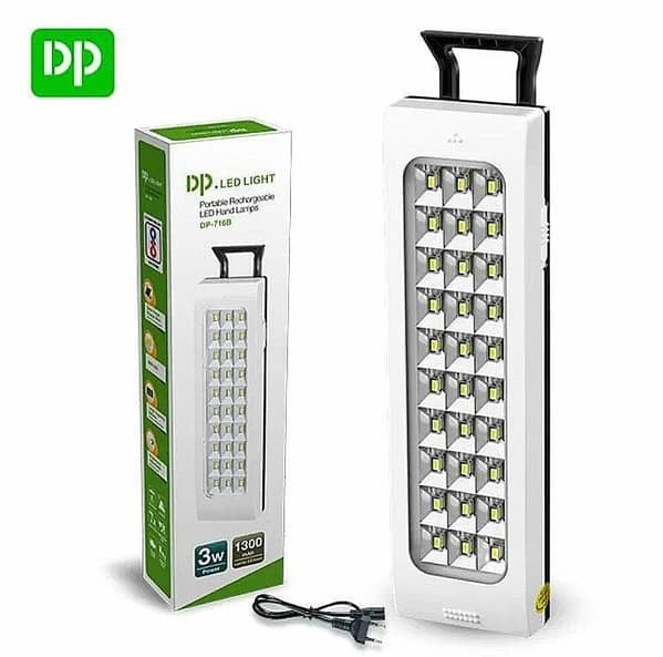 Rechargeable Emergency Light LED Portable Lamp – Long Backup Battery, High Brightness for Home, Load Shedding & Outdoor Use