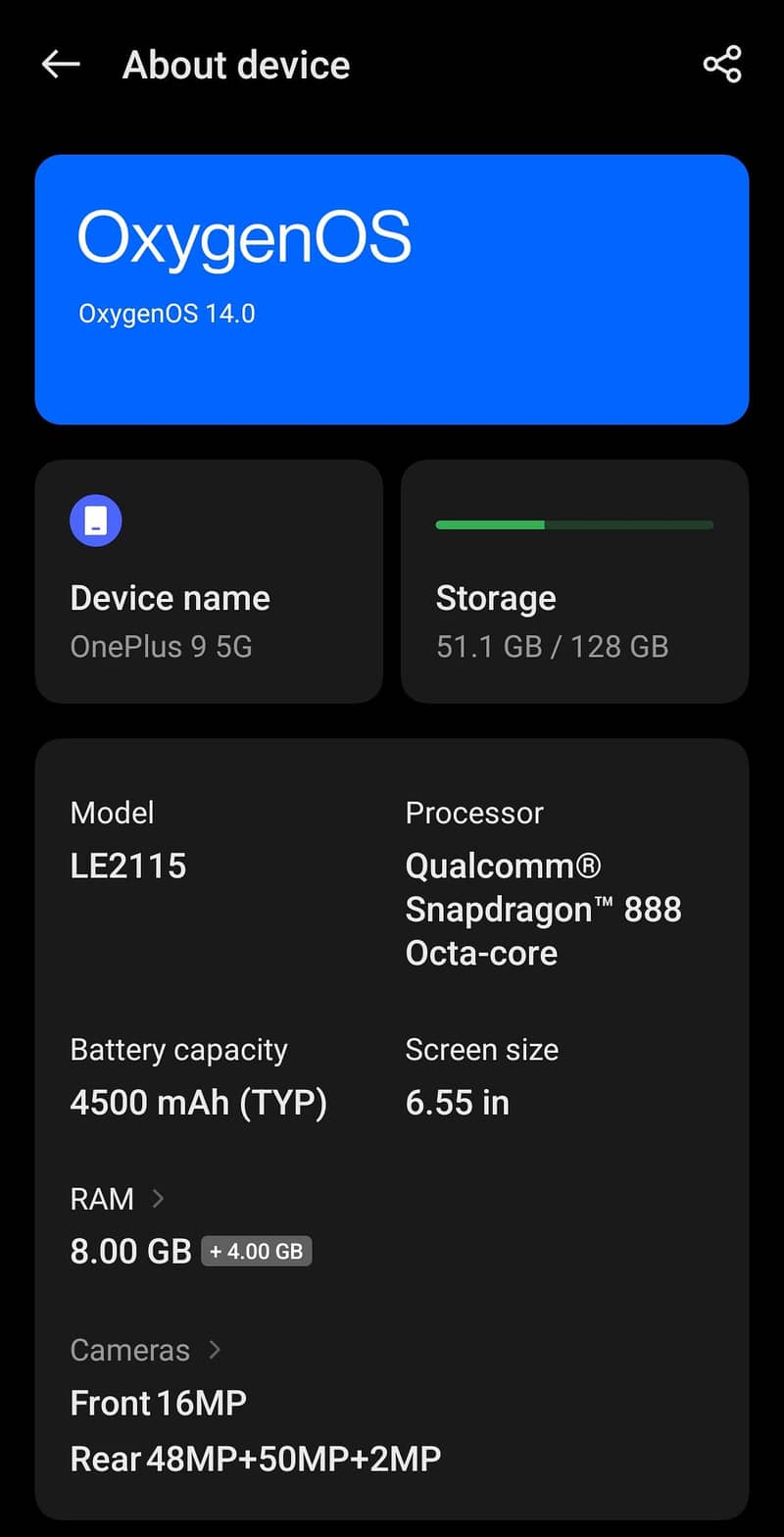 OnePlus 9 single sim approved 6