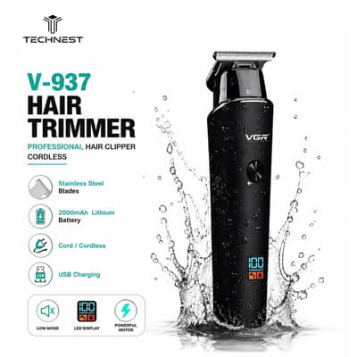 VGR V-937 Hair Trimmer Professional Hair Clipper Cordless Hair