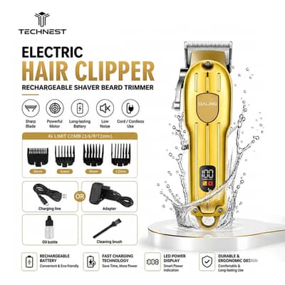 DALING 1538A Electric Hair Clipper Rechargeable Shaver Beard trimmer