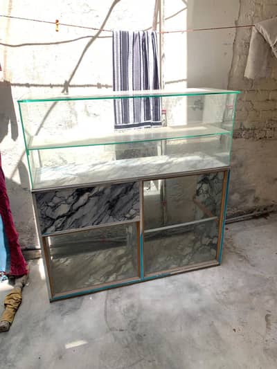 wood and mirror rack for shop