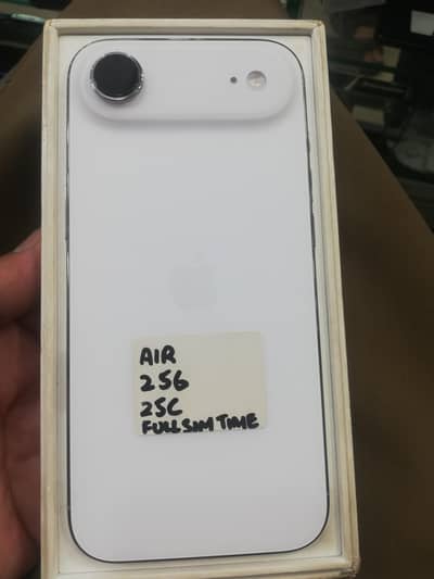 Apple iPhone Air 256gb white 25 cc 100 health full sim complete box