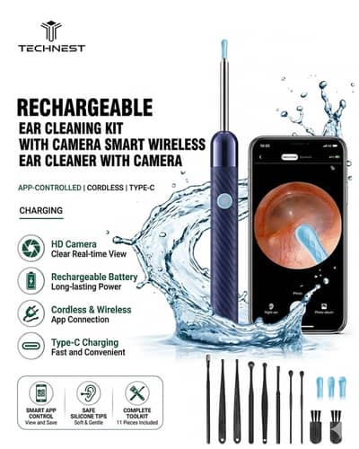 Rechargeable Ear Cleaning Kit with Camera