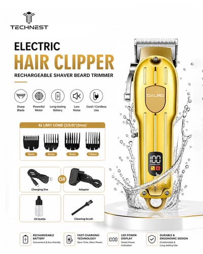 DALING 1538A Electric Hair Clipper Rechargeable Shaver Beard trimmer