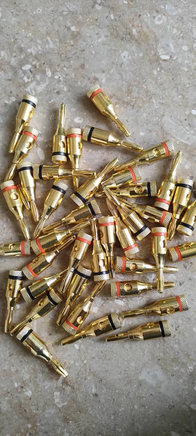 GoldPlated Banana Plugs for Speakers ( woofer soundsystem pioneer jbl