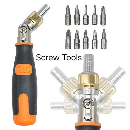 Portable Ratchet Screwdriver Hidden Screwdriver Head Multi Angle Corner Capable Multifunctional Screwdriver Set 10 in 1