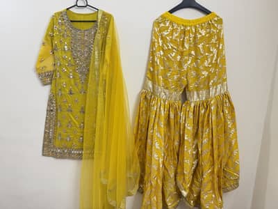 Mehndi dress | fancy dress | farshi grara | long shirt