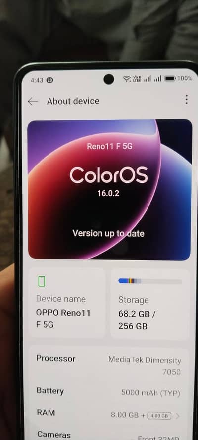 oppo Reno 11 f 5G condition 10 by 10