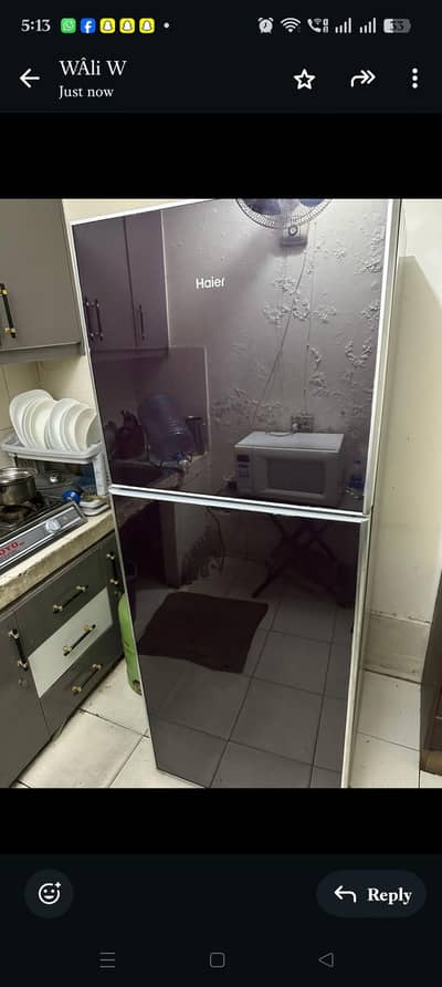 haier  glass door fridge