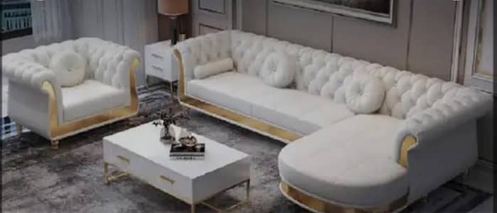 Corner elegant and stylish sofa 10 years foam warranty brand new sofa