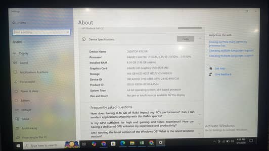 HP Core i7 , 5th Generation 03305271470