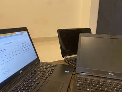 3 laptops (2x DELL & 1X HP)