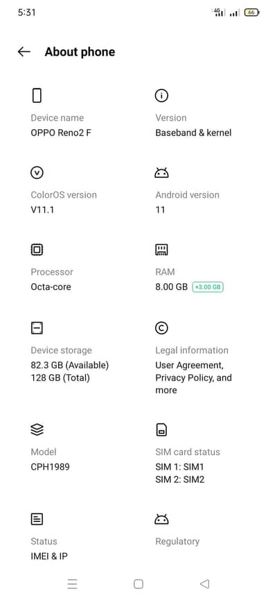 oppo Reno 2 only Mobile no open ripear All ok only Mobile