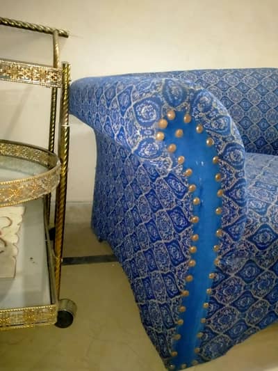 three seater  blue Dewan