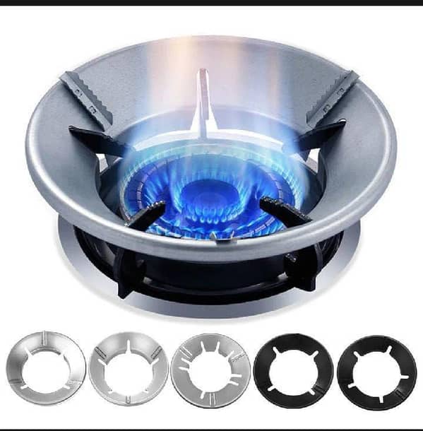 Home Gass Stove Fire Wind proof Energy Saver Cover Windproof Kitchen Cooker Stand Fire Reflection Cover Silver Color Home Appliances