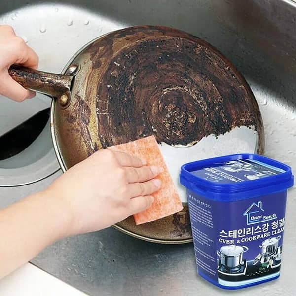 Rust Cream Powerful Stainless Steel Cookware Cleaning Paste Household Kitchen Cleaner Washing Pot Bottom Scale Strong