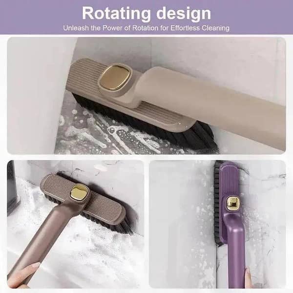 2 In 1 Floor Scrub And Bathroom Tile Cleaning Brush adjustable portable Mop For kitchen bathroom and toilet cleaner Multifunction Cleaner