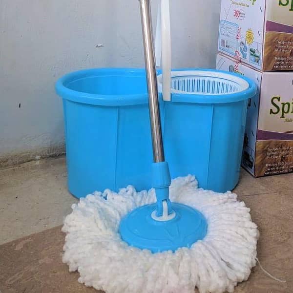 Spin Mop - Easy Spin Magical Mop Set 360 Degree Microfiber Mop Head Home Clean Tools Microfiber