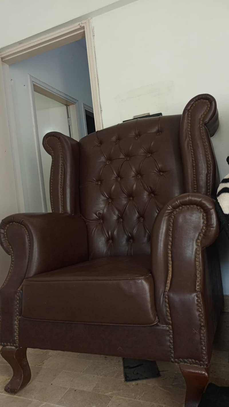 2 leather sofas 1