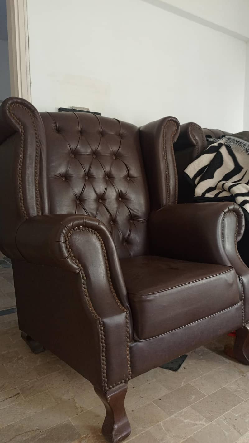 2 leather sofas 2