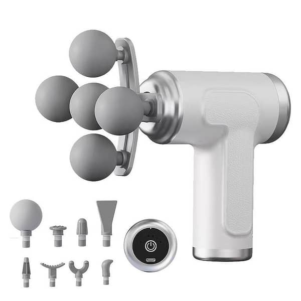 Electric Massage Gun 5-Ball 9 Heads — Body Pain Muscle Massager | COD All Pakistan