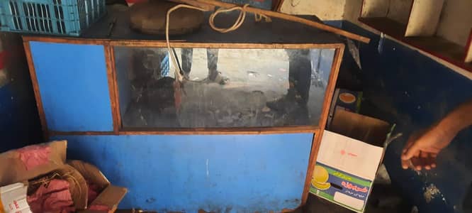 counter for sale stall + rack + mini almari