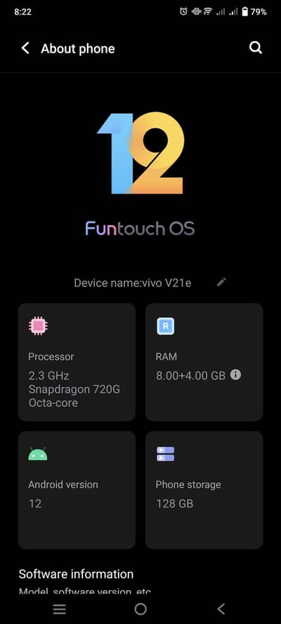 Vivo v21e 8+4 =128