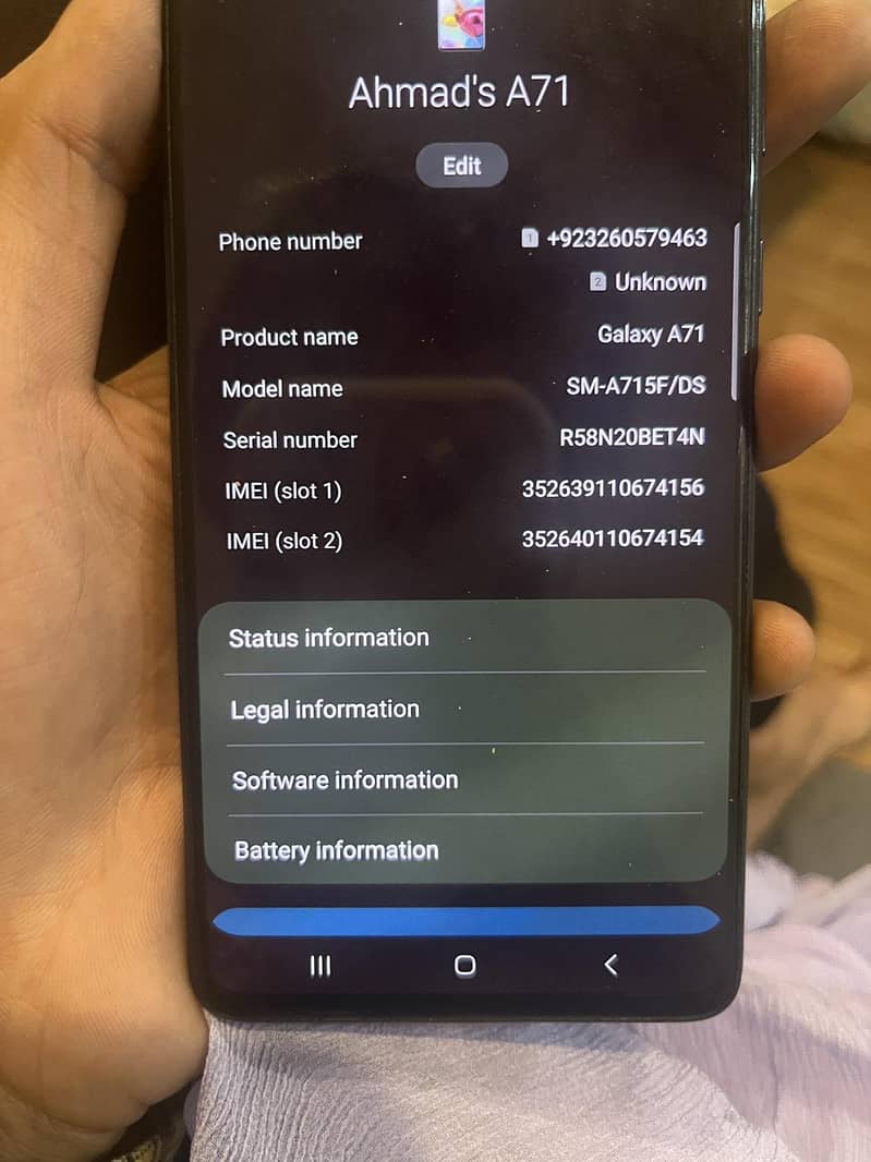 Samsung A71 6