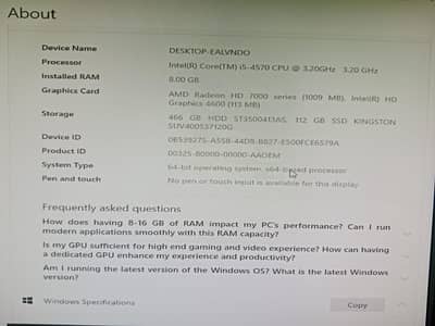 CPU and lcd for sale best condition