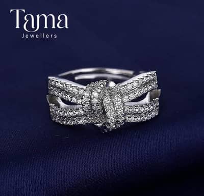 silver knot layer ring