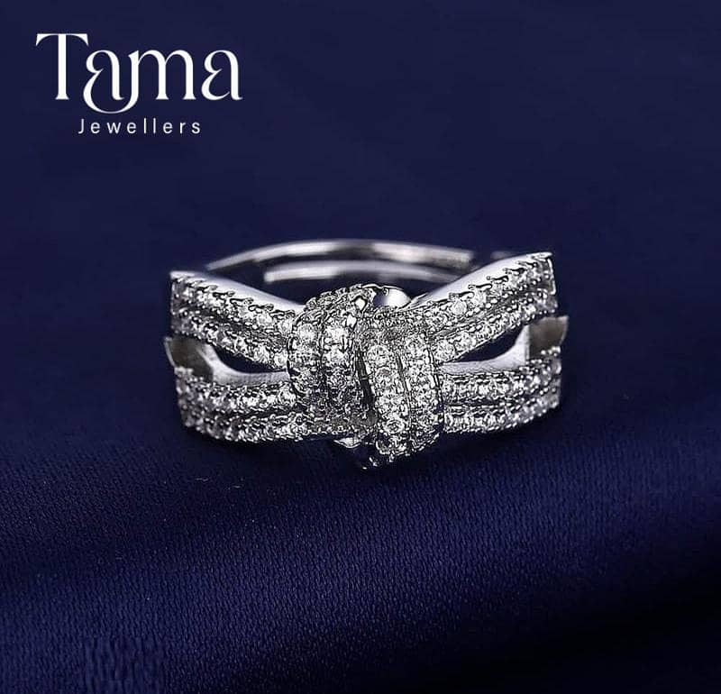 silver knot layer ring 0