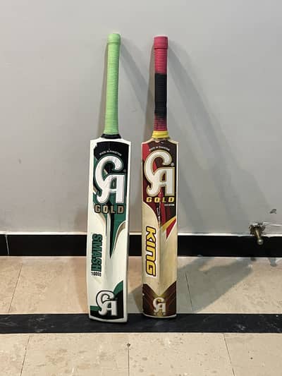 2 tape ball cricket bat ca gold smash 10000 and ca gold king for sale