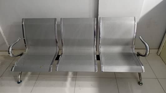3 Seater Visitor Steel Bench