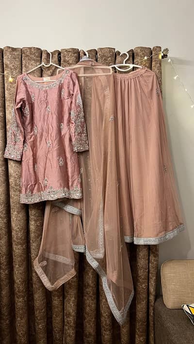 Rose Gold / Baby Pink Designer Dress