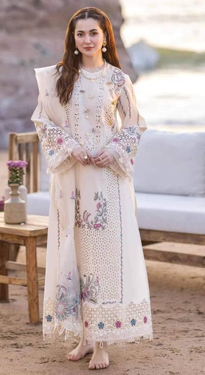3Pcs women's unstitched Embroidery suit