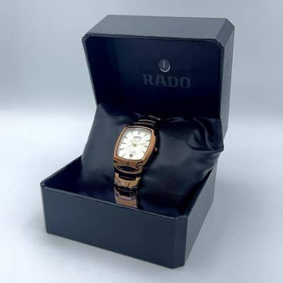 men stainless steel watch sunburst Dail watch Gold tones