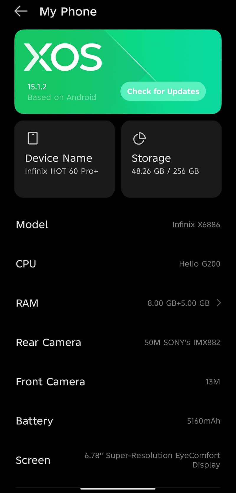 model hot 60 pro plus 0