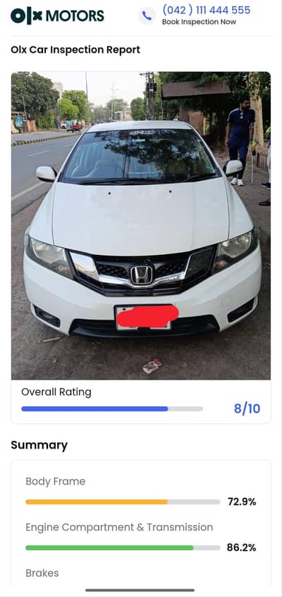 Honda City 2018 auto 1.5 with inspection report